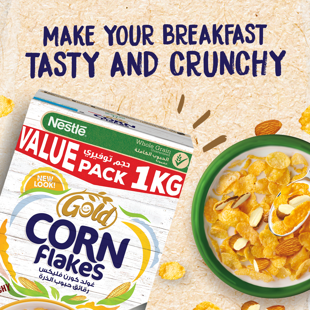 Nestle Gold Corn Flakes Breakfast Cereal 1 kg