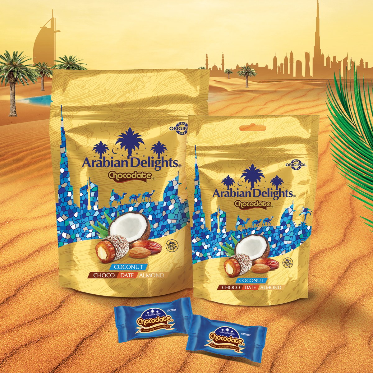 Arabian Delights Chocodate with Almond Coconut 90 g