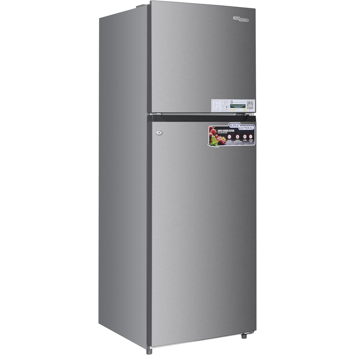 Super General Double Door Refrigerator, 333L, Inox, SGR415I