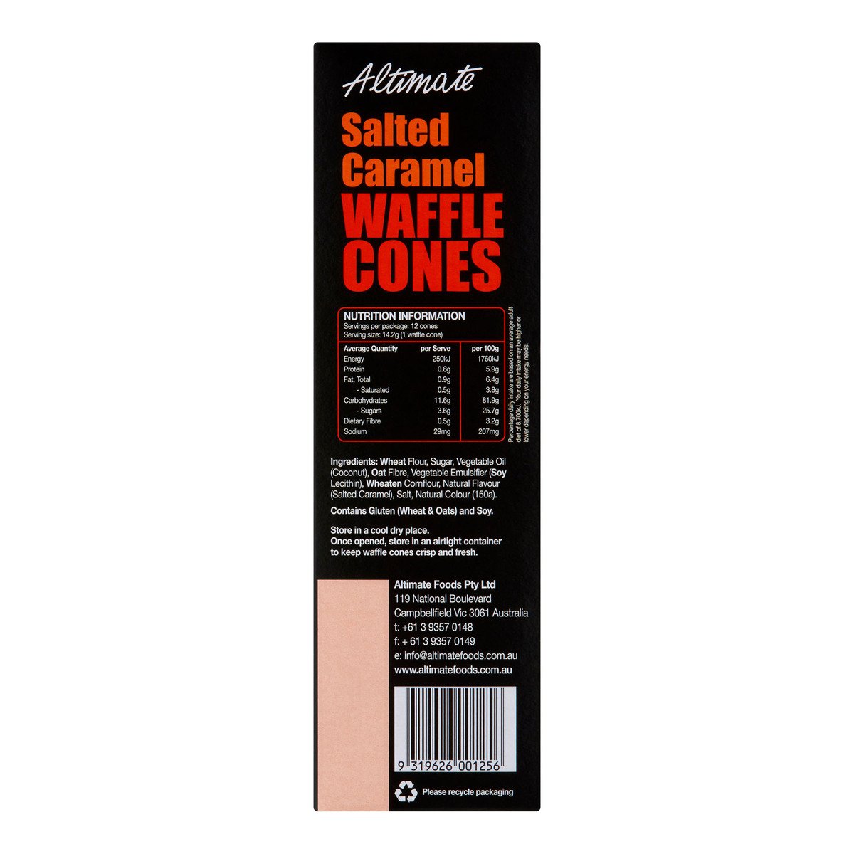 Altimate Salted Caramel Waffle Cones 12 pcs