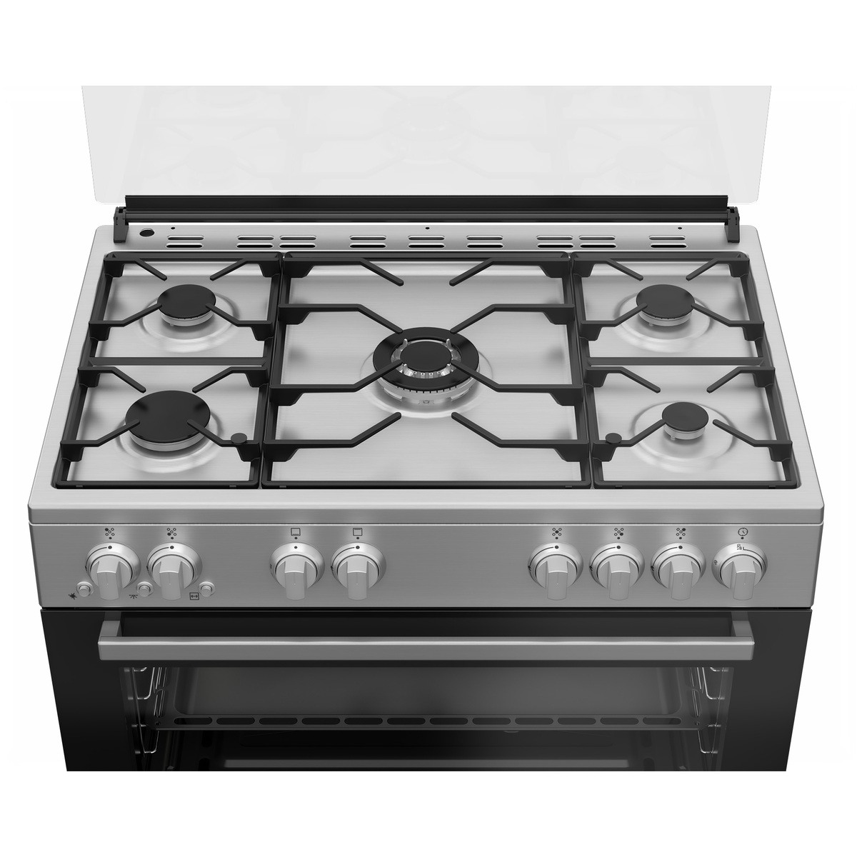 Beko 5 Burner Cooking Range, 90x60 cm, Stainless steel, GG15123GXNS