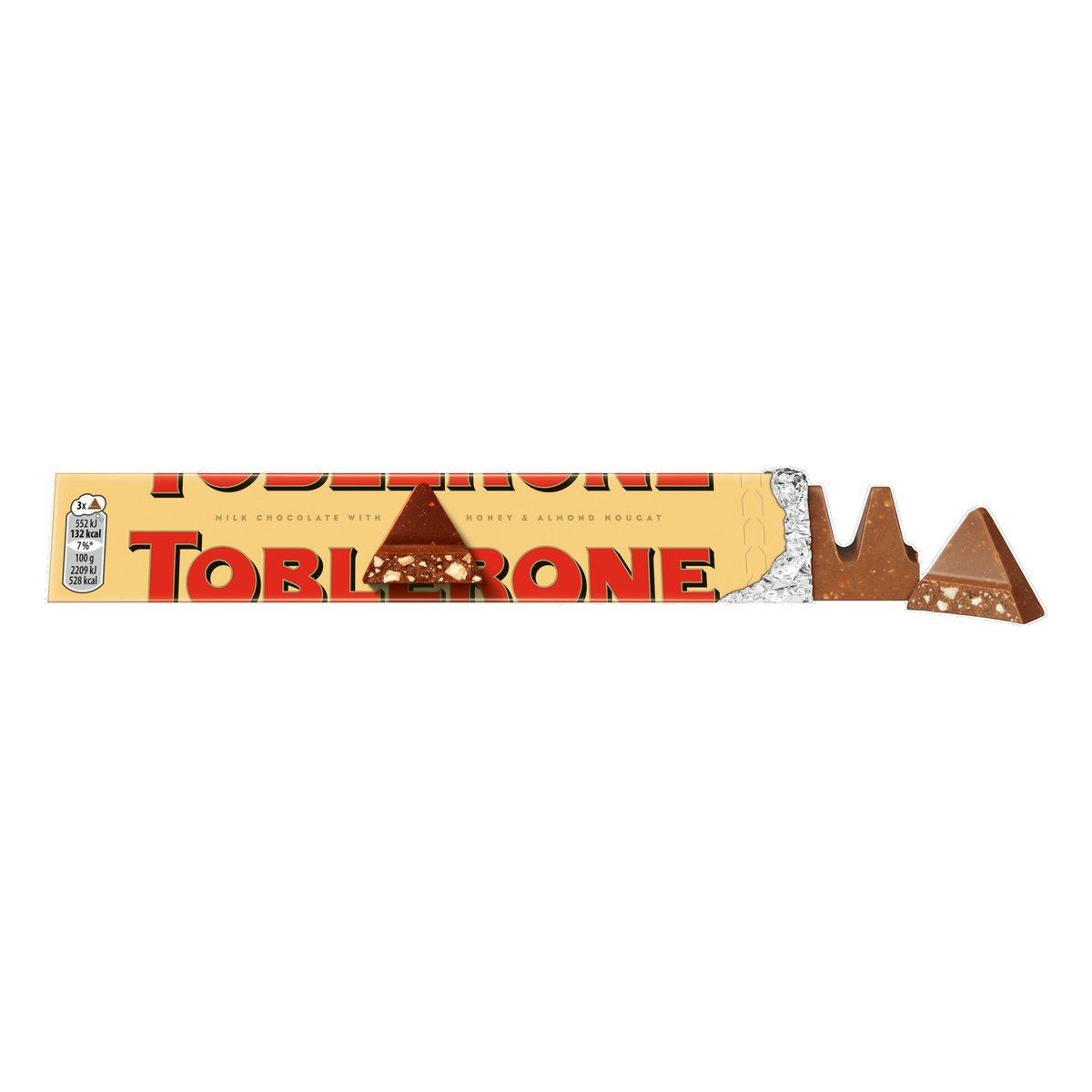 Toblerone Swiss Milk Chocolate Bar with Honey and Almond Nougat 100 g