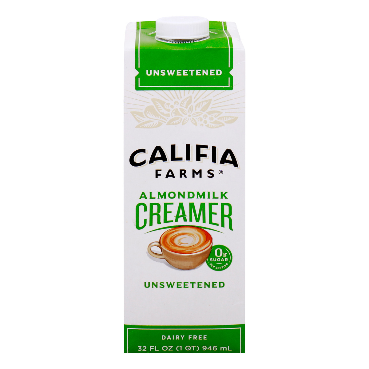 Califia Farms Almond Milk Creamer Unsweetened 946 ml