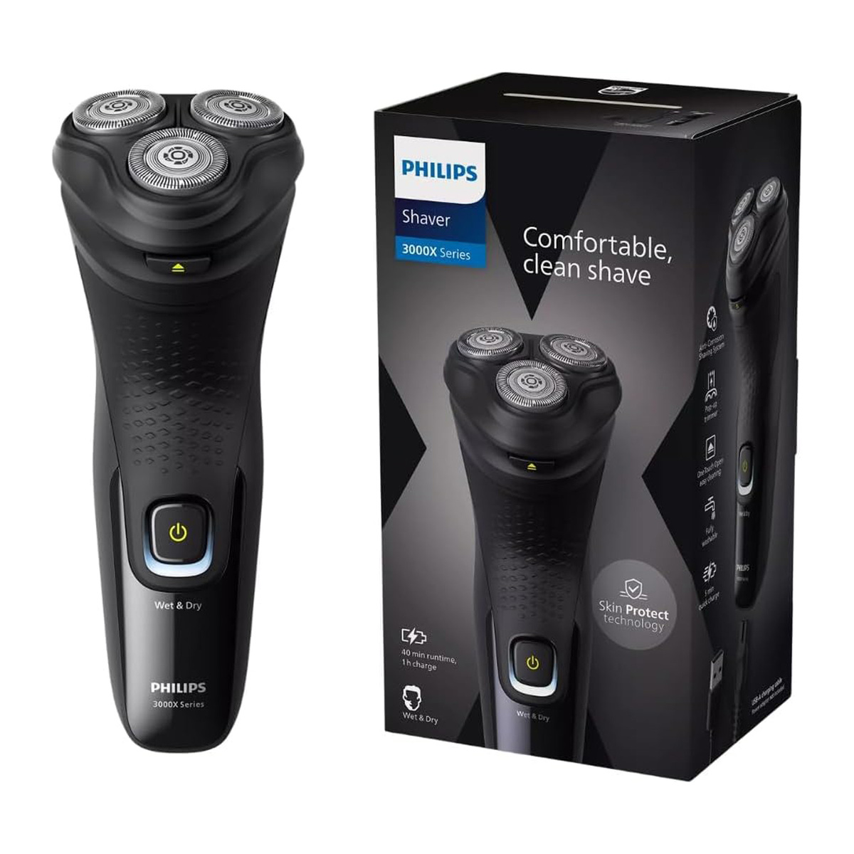 Philips 3000X Series Wet & Dry Electric Shaver, X3021/00