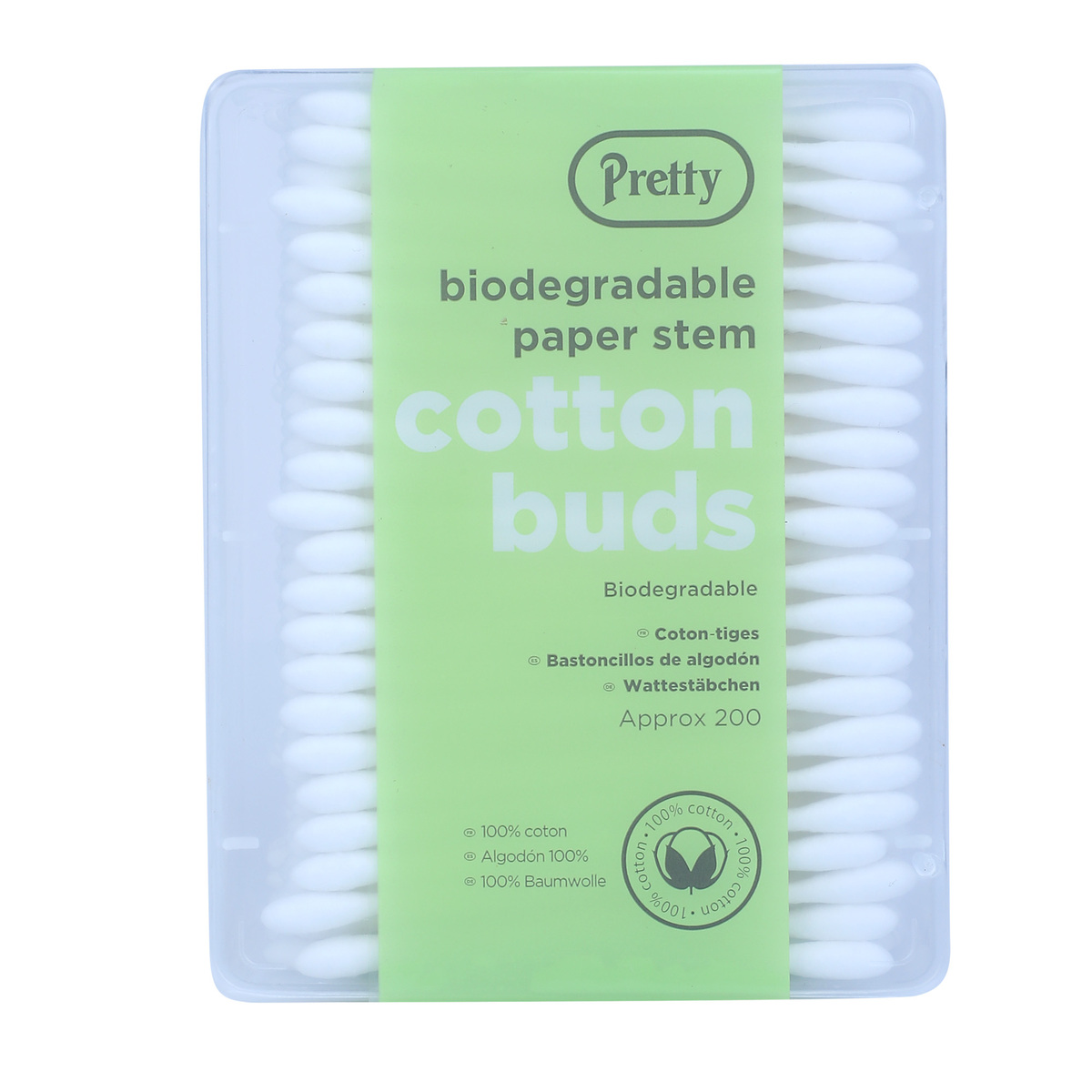 Pretty Biodegradable Paper Stem Cotton Buds Approx 200 pcs