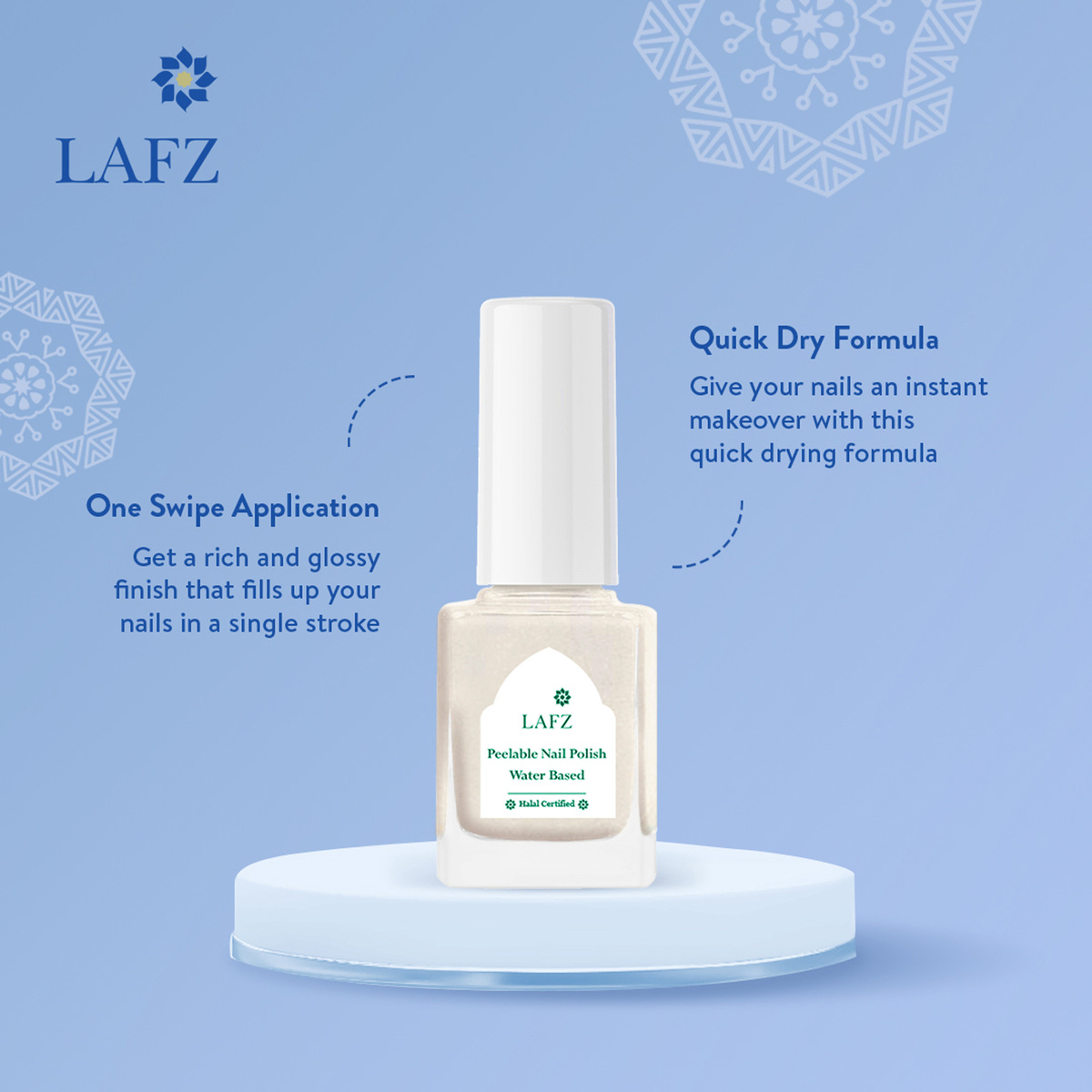 Lafz Peelable Nail Polish, 11 ml, Frosted Pearl