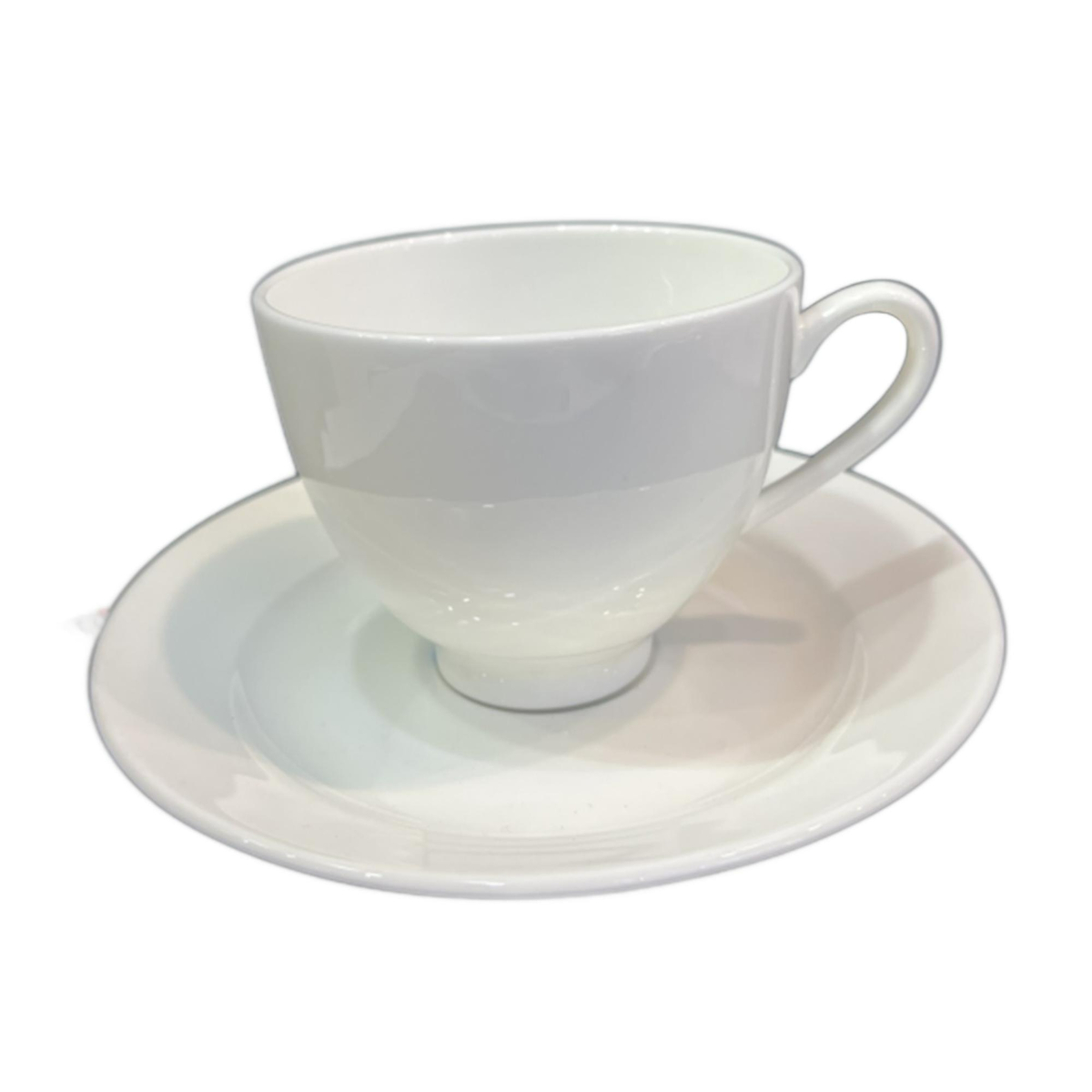 Home Cup & Saucer Set, 12 pcs, 200 cc, Plain White, ST02