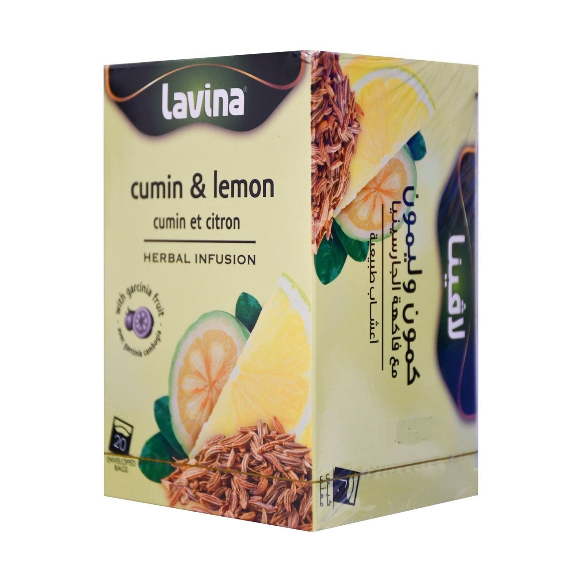 Lavina Cumin And Lemon With Garcinia Fruit Herbal Infusion Tea Bag 20pcs