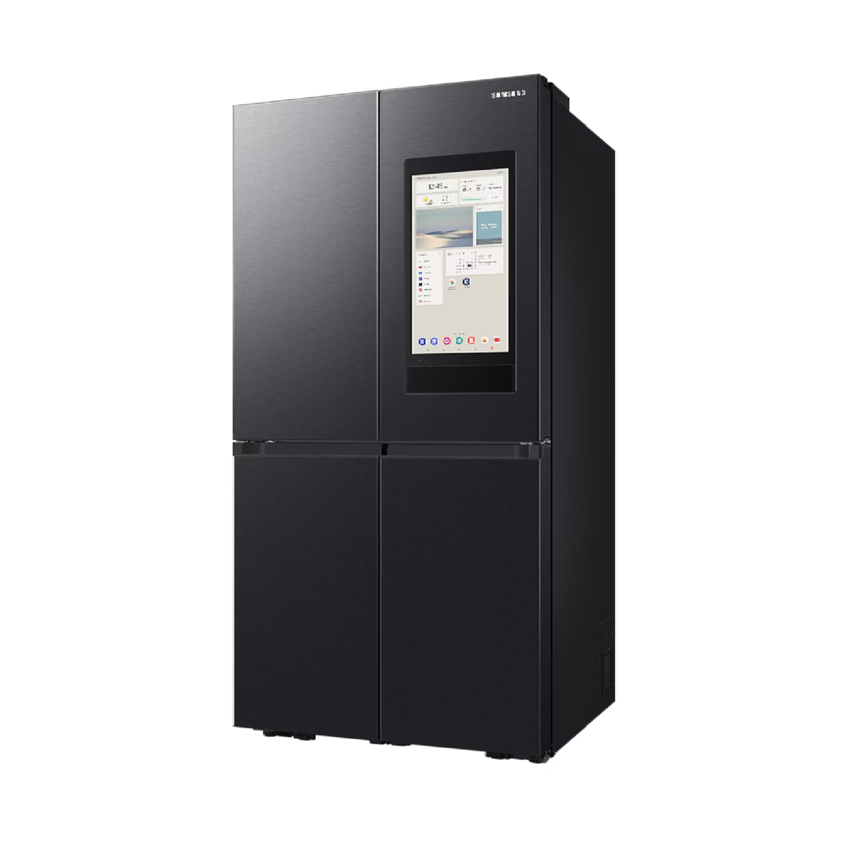 Samsung T Style French Door Side by Side Refrigerator with 21.5" Family Hub, 702L, Black, RF71DG9H0EB1AE