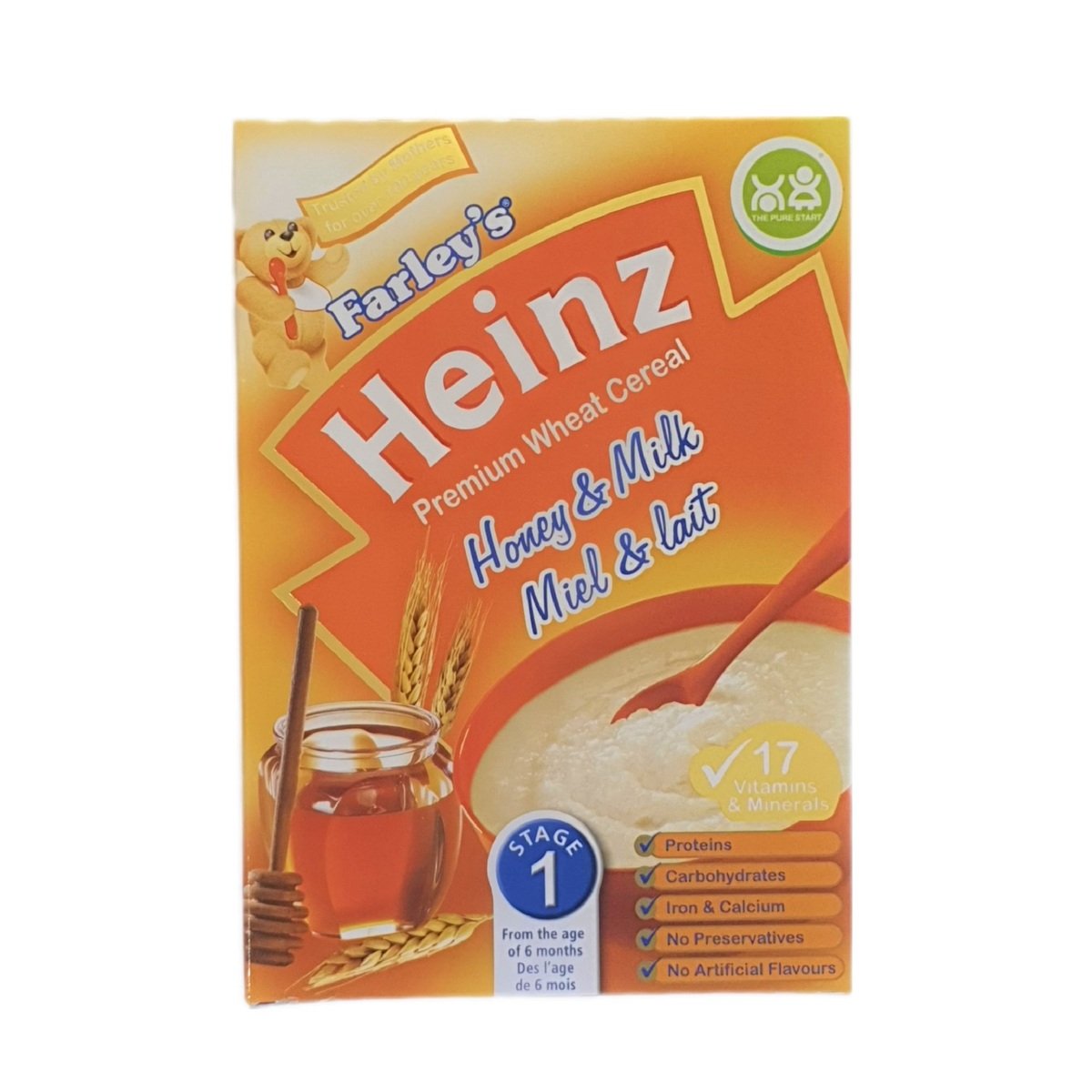 Heinz Farley's Stage 1 Honey & Milk Wheat Cereal 250 g