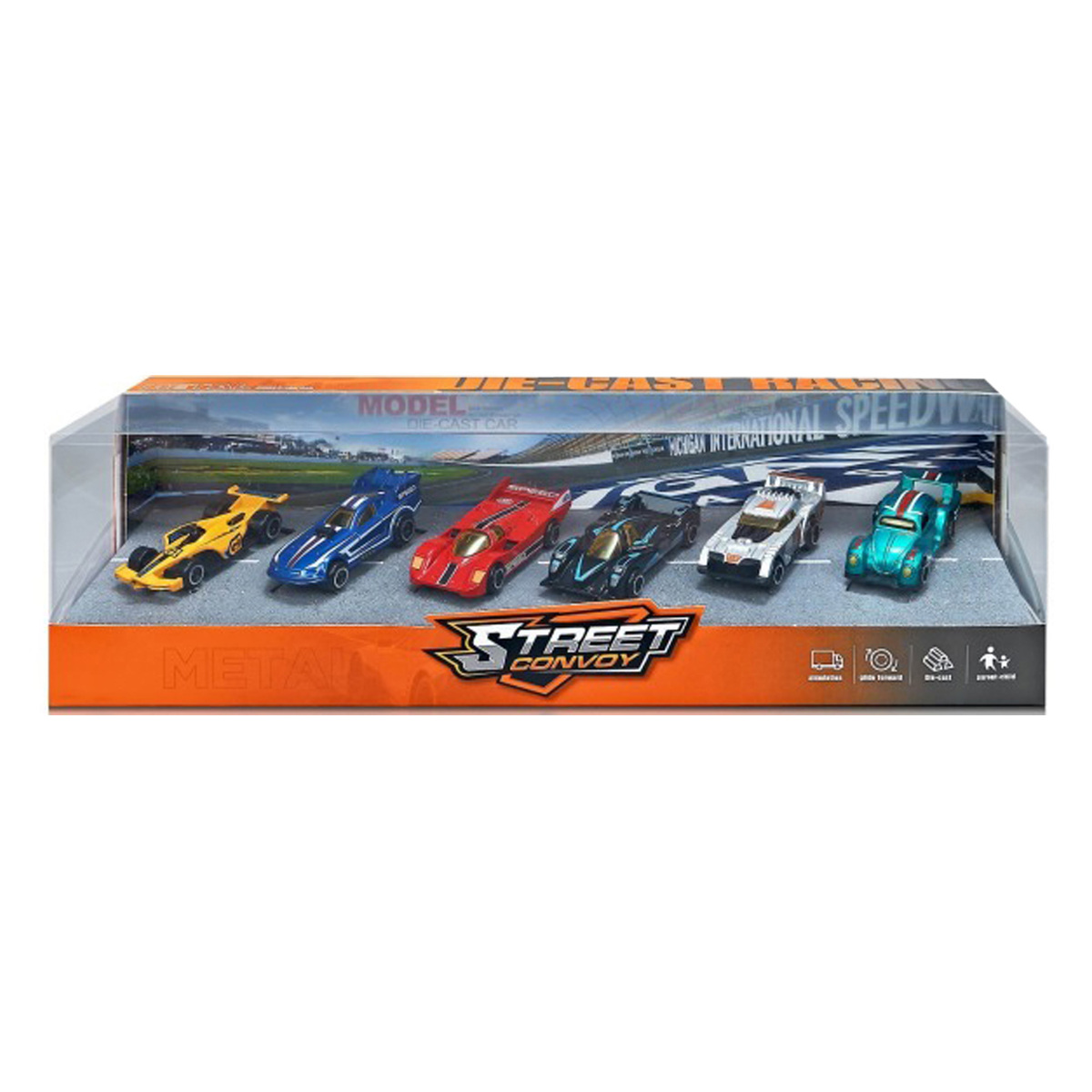 Skid Fusion Die Cast Car 1:64 6pcs Assorted