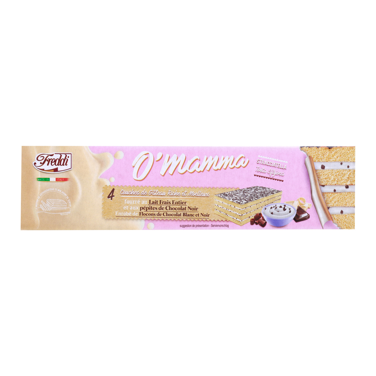 Freddi O’Mamma Soft Cake Milk Filling with Chocolate Bits, 300 g