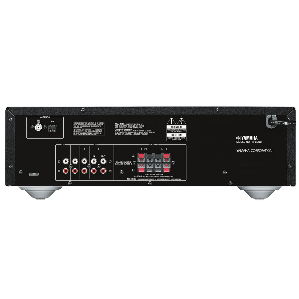 Yamaha Natural Sound Stereo Receiver, 140W + 140W, Black, R-S202