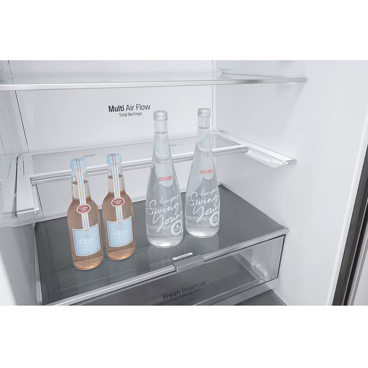 LG Bottom Mount Freezer Refrigerator, 446L, Platinum Silver, GR-F589BLCM