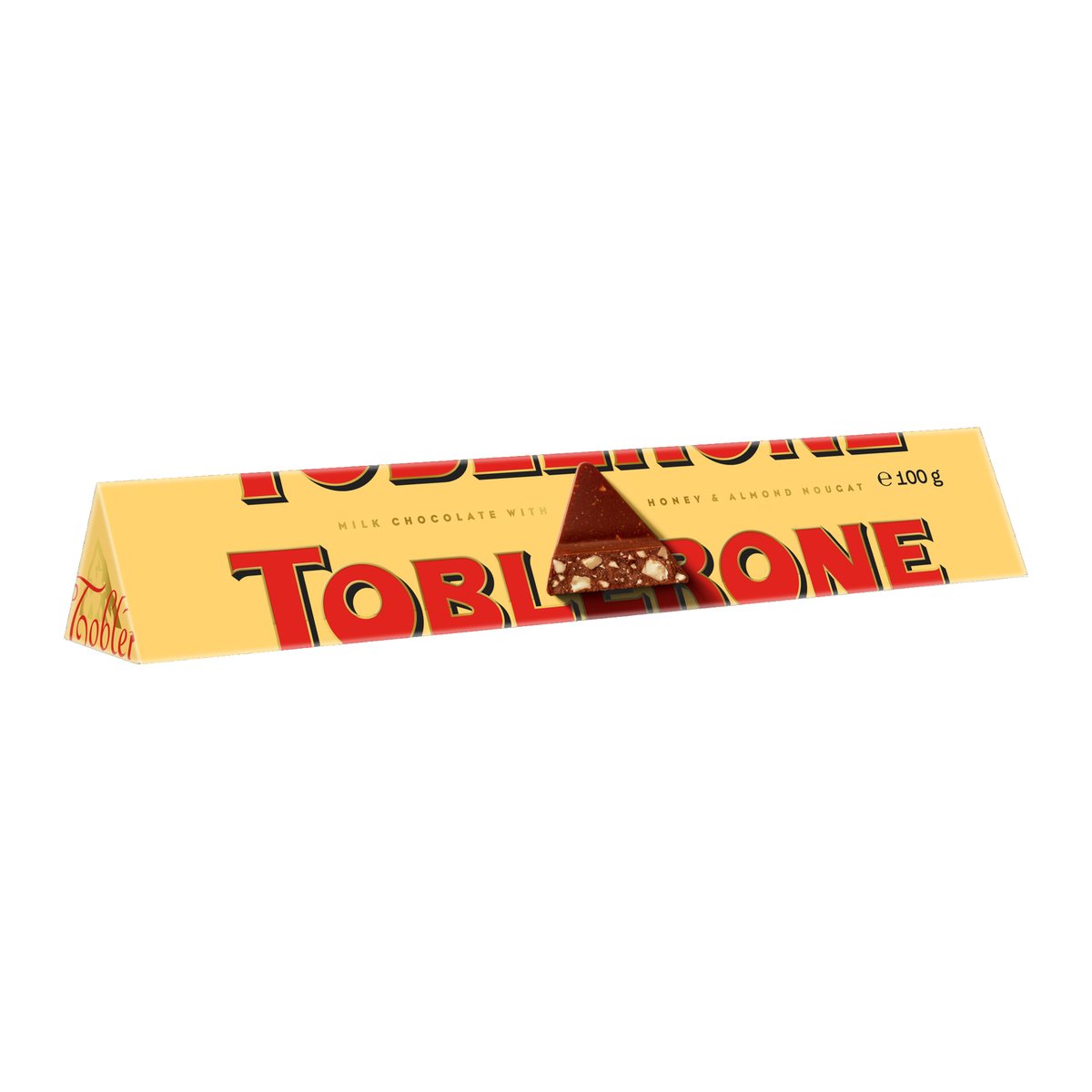 Toblerone Swiss Milk Chocolate Bar with Honey and Almond Nougat 100 g