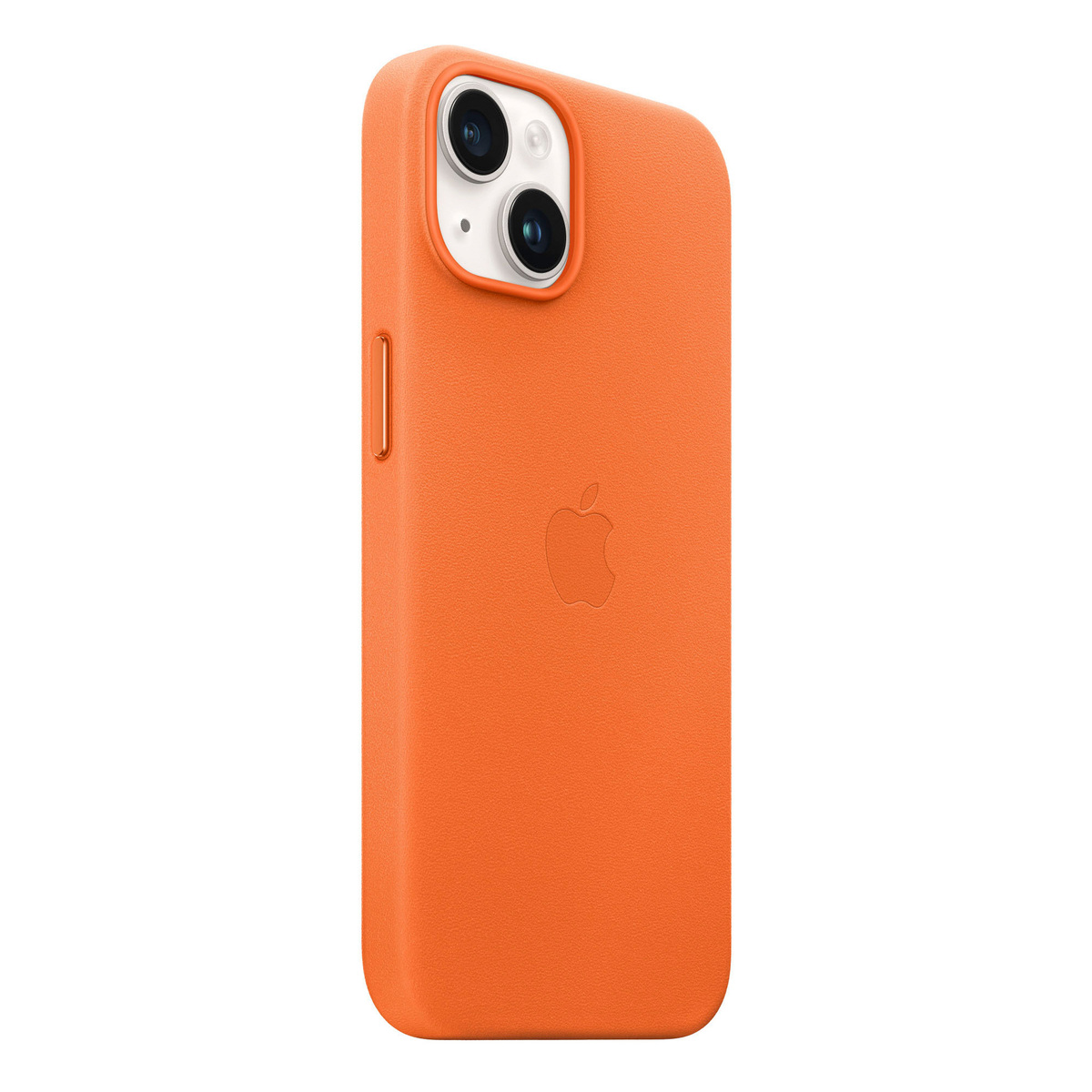 iPhone 14 Leather Case with MagSafe, Orange, MPP83ZE