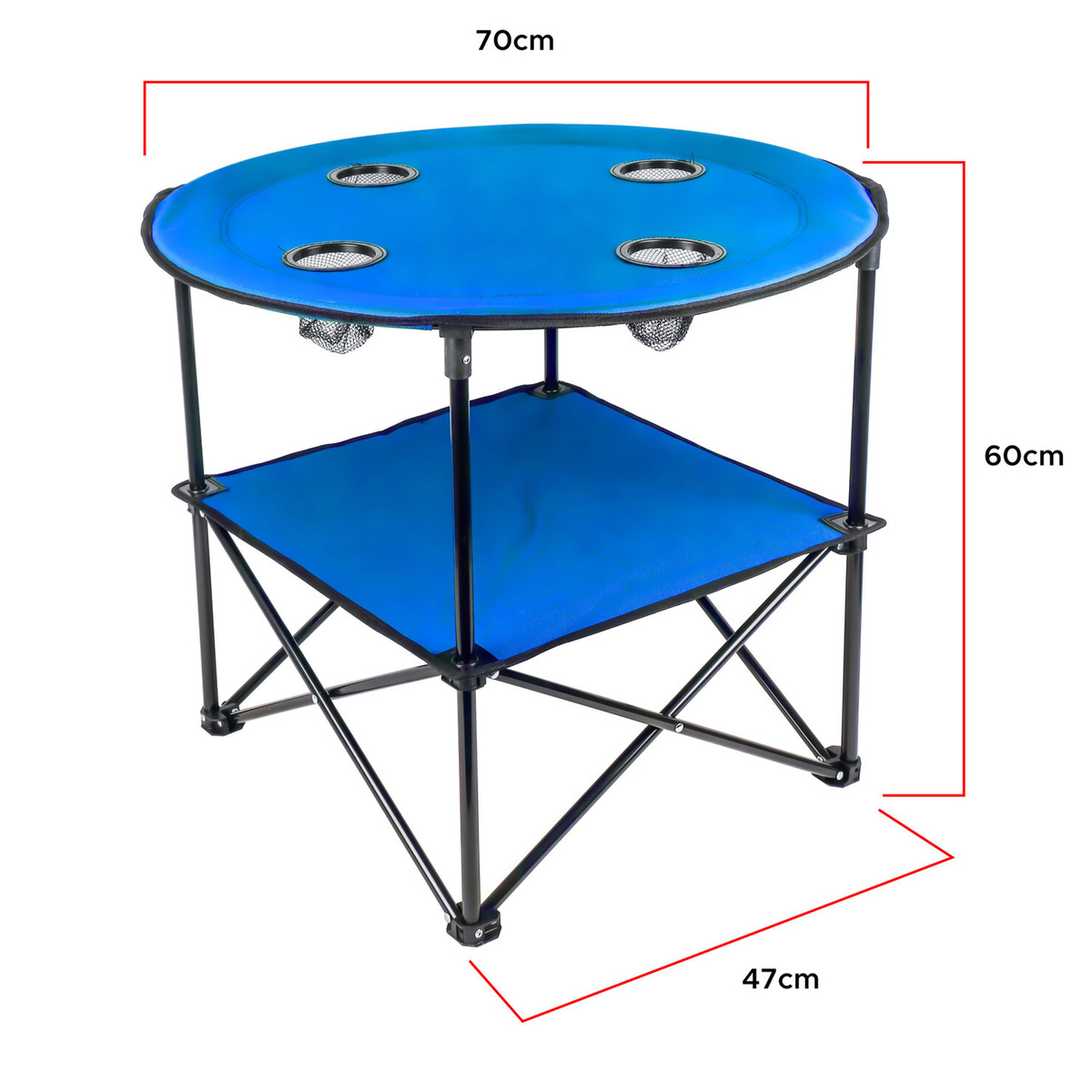 Campmate Fabric Round Camping Table Size: 72x72x62cm