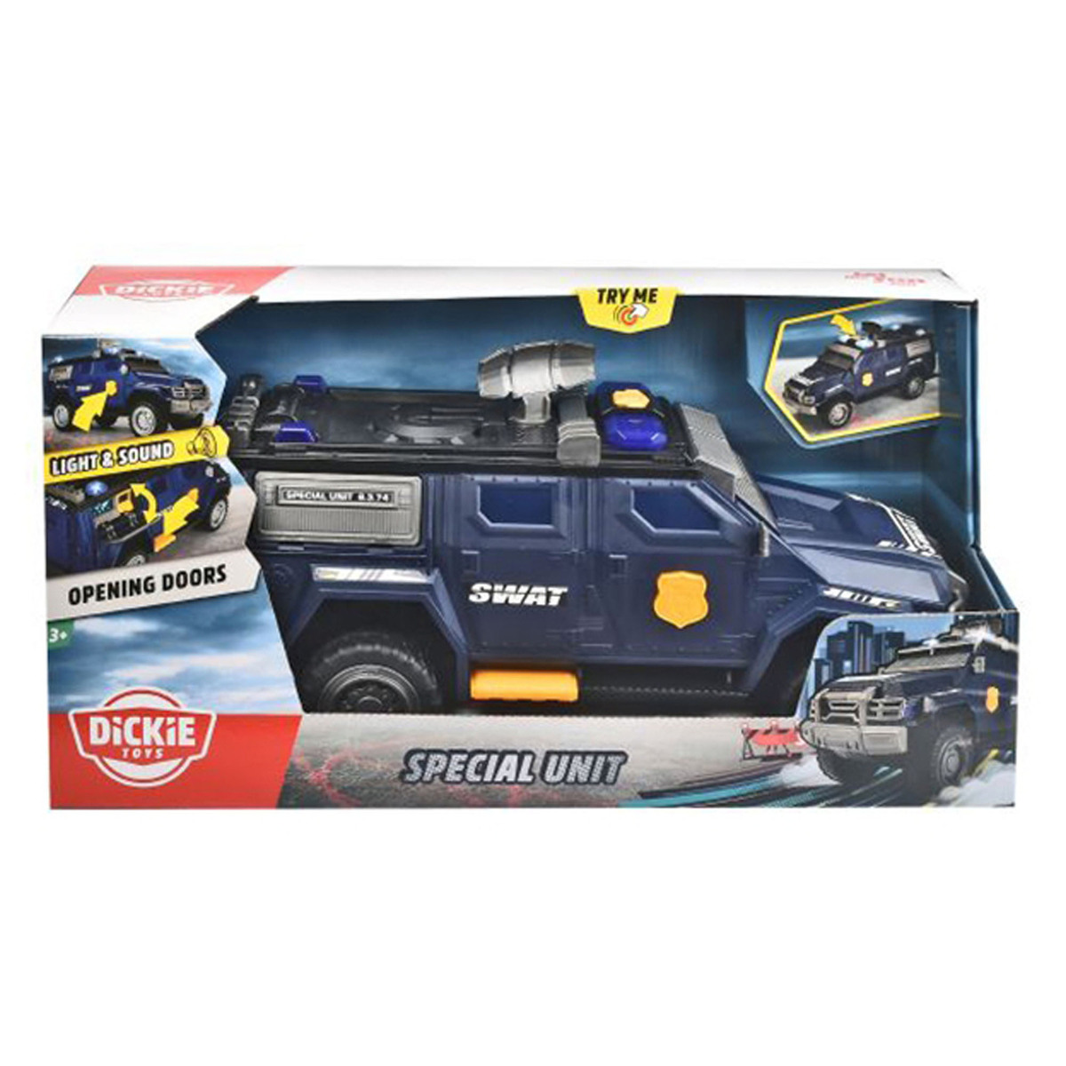 Dickie Swat Special Unit Car Vehicle, 203308388, Blue