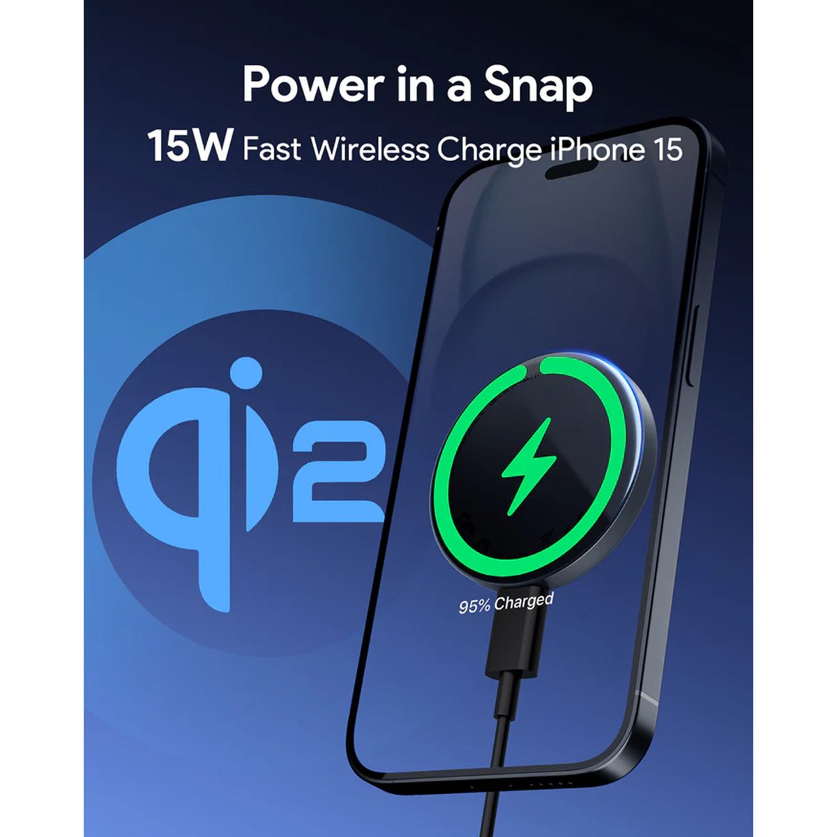 Aukey Qi2 Magnetic Wireless Charger, LC-MC10