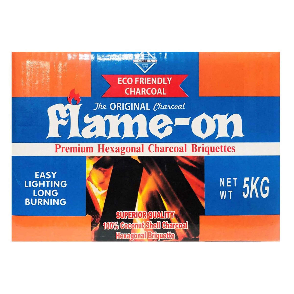 Flame-on Hexagonal Charcoal 5kg