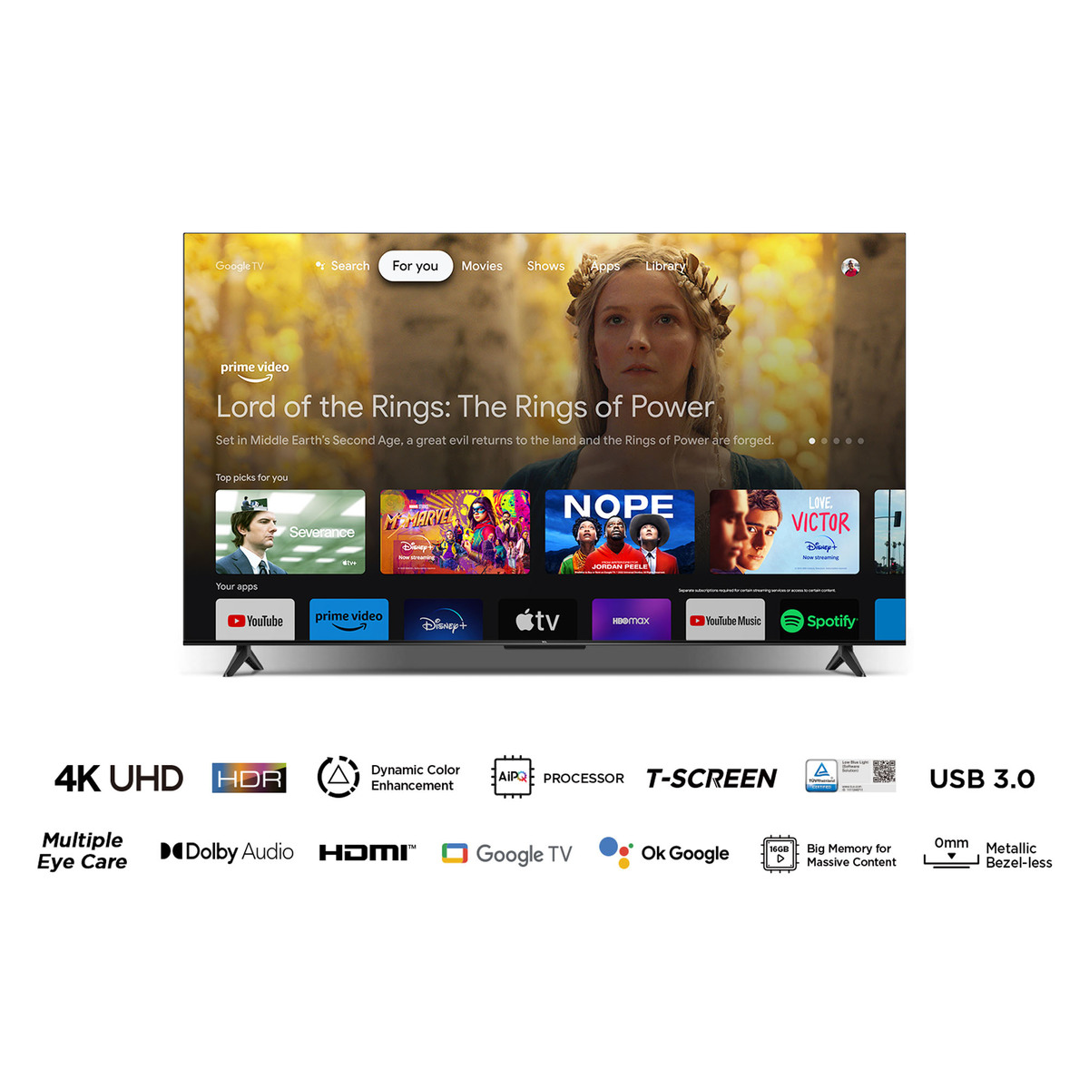 TCL 65 Inch 4K-Google Smart LED TV - 65P69B