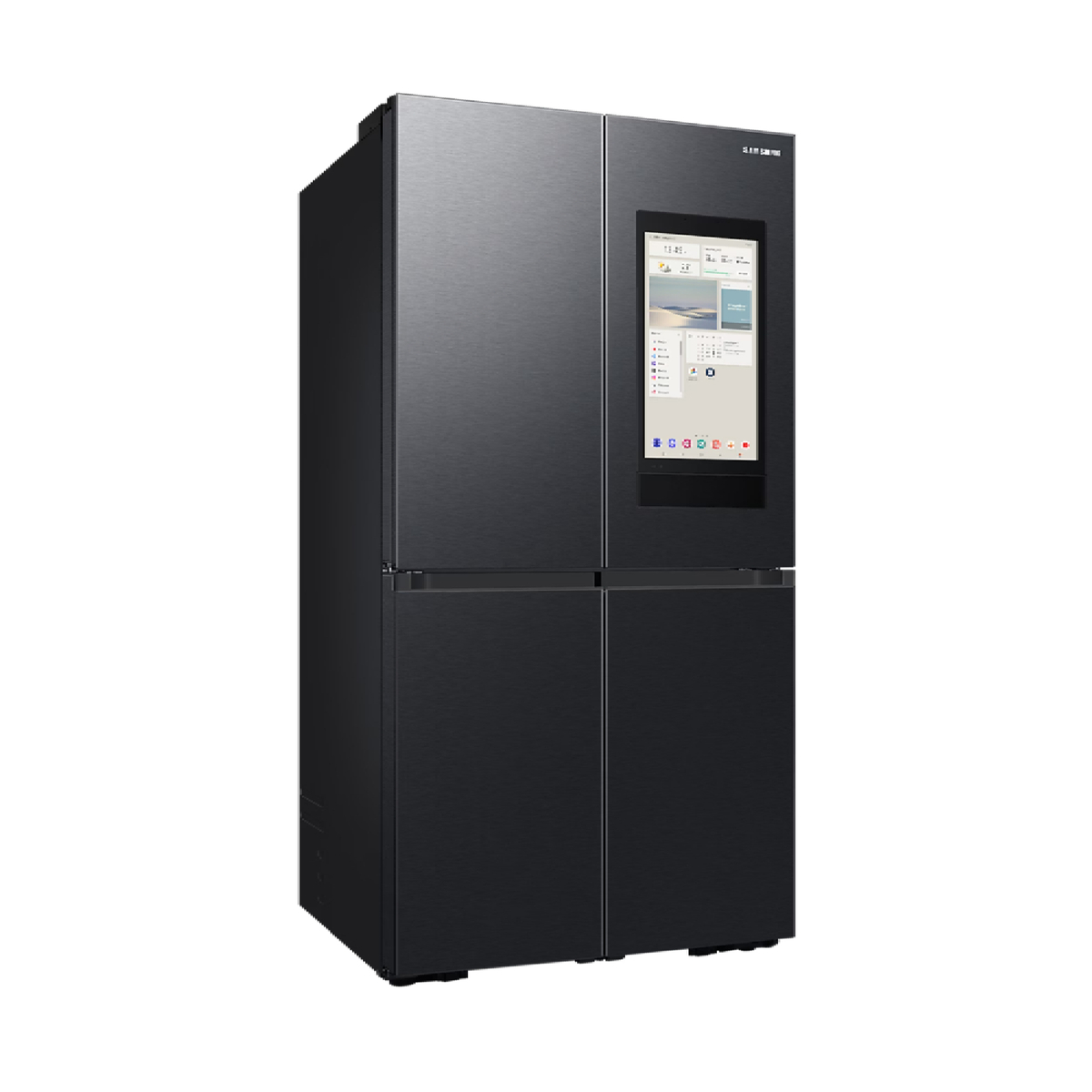 Samsung T Style French Door Side by Side Refrigerator with 21.5" Family Hub, 702L, Black, RF71DG9H0EB1AE