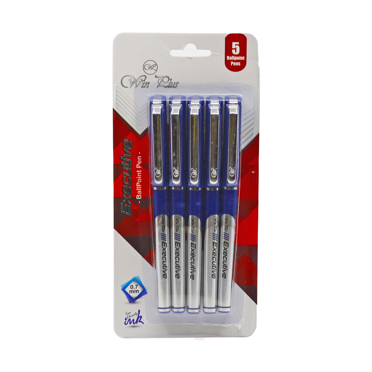 Win Plus Pen Blue Executive 0.7mm 5pcs