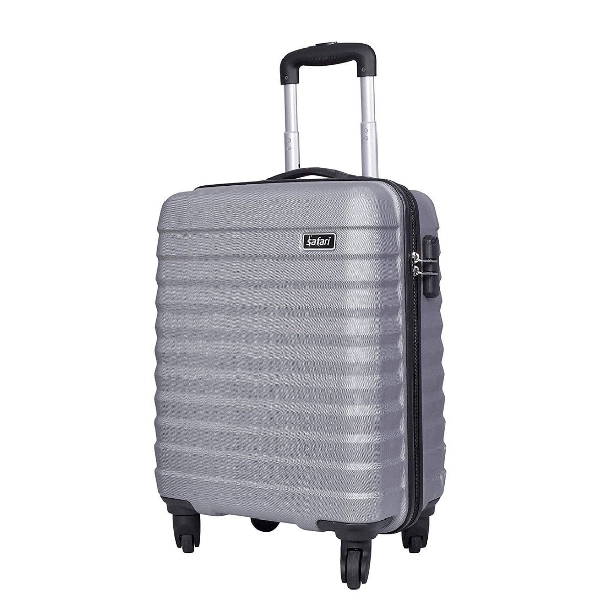 Safari Sonic Deluxe 4Wheel Hard Trolley 87cm Silver