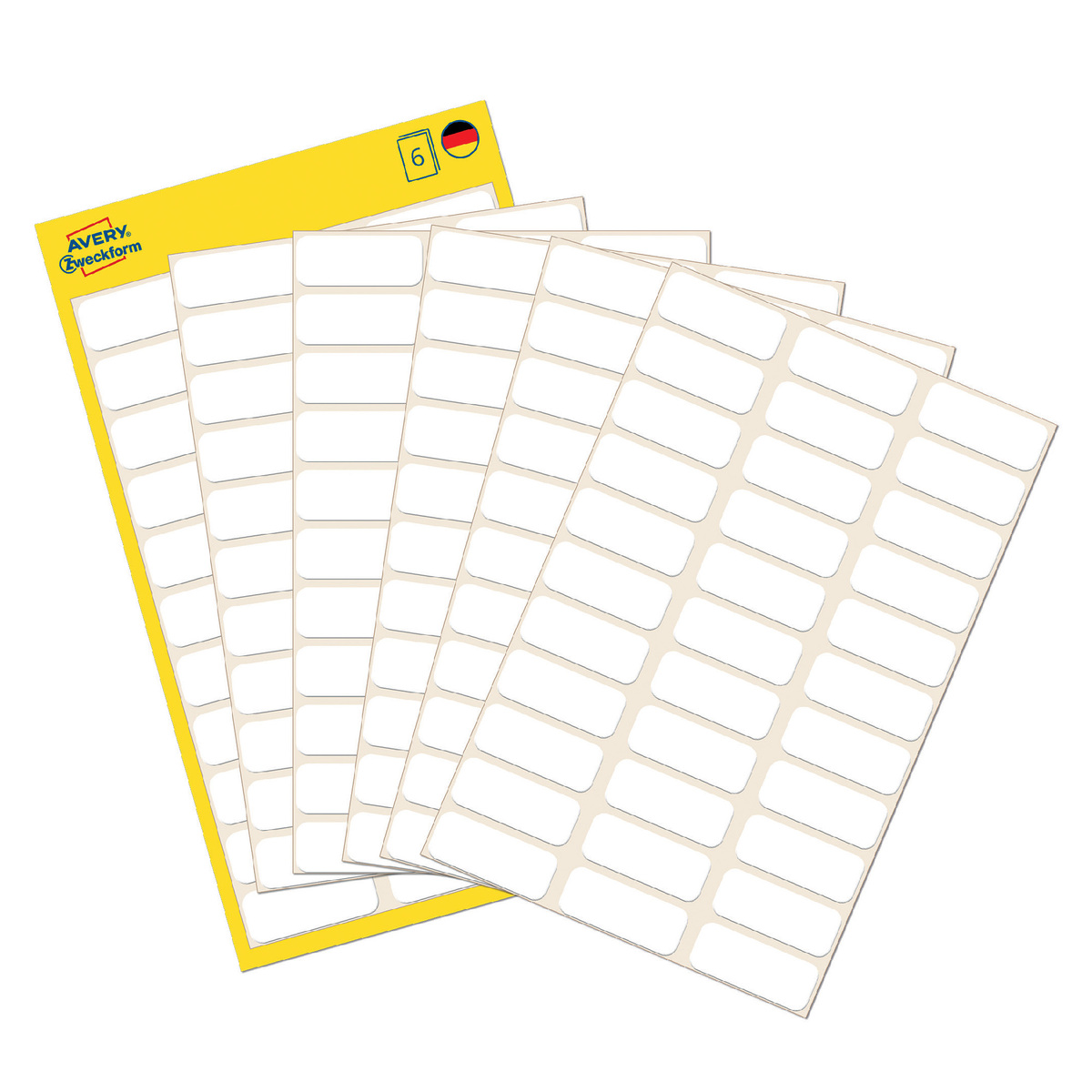 Avery 20 x 8 mm Permanent Multipurpose Labels, 234 Labels/6 Page, White, 3073