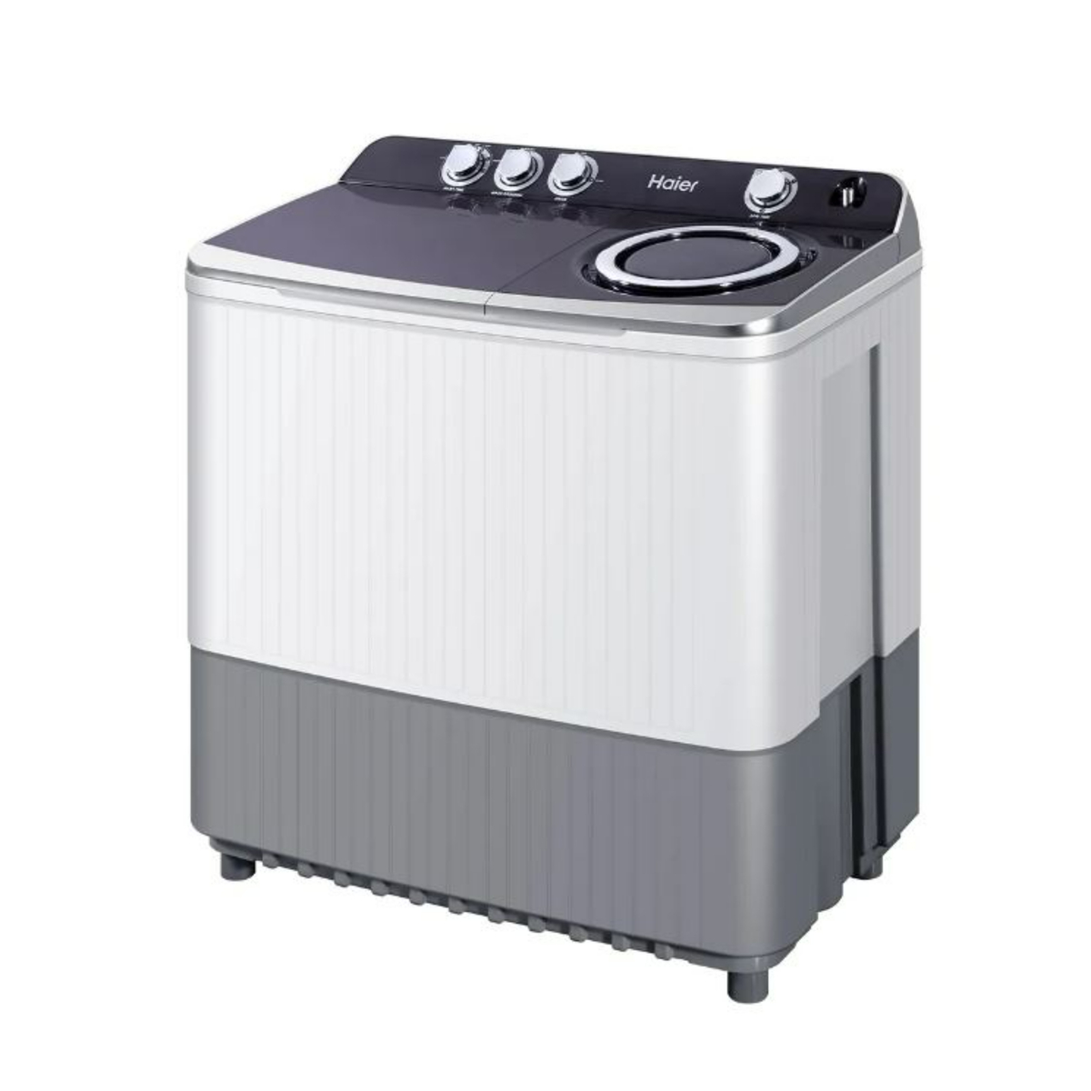 Haier Semi Automatic Twin Tub Washing Machine, 10.5 kg, White, HWM105-M186