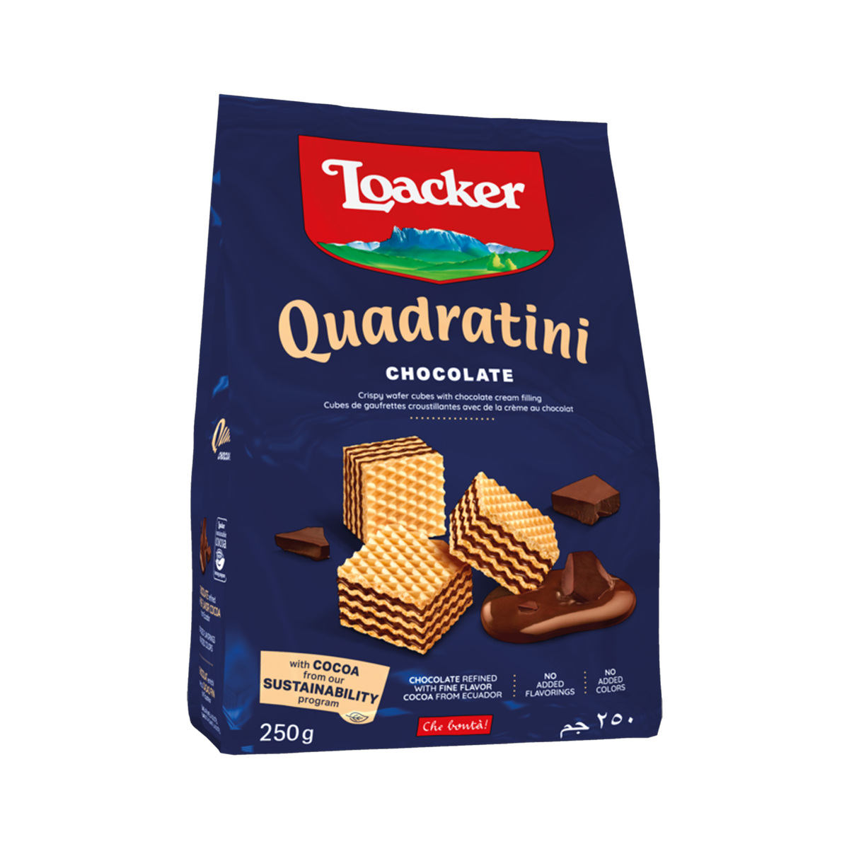 Loacker Quadratini Chocolate Bite Size Wafer Cookies 250 g