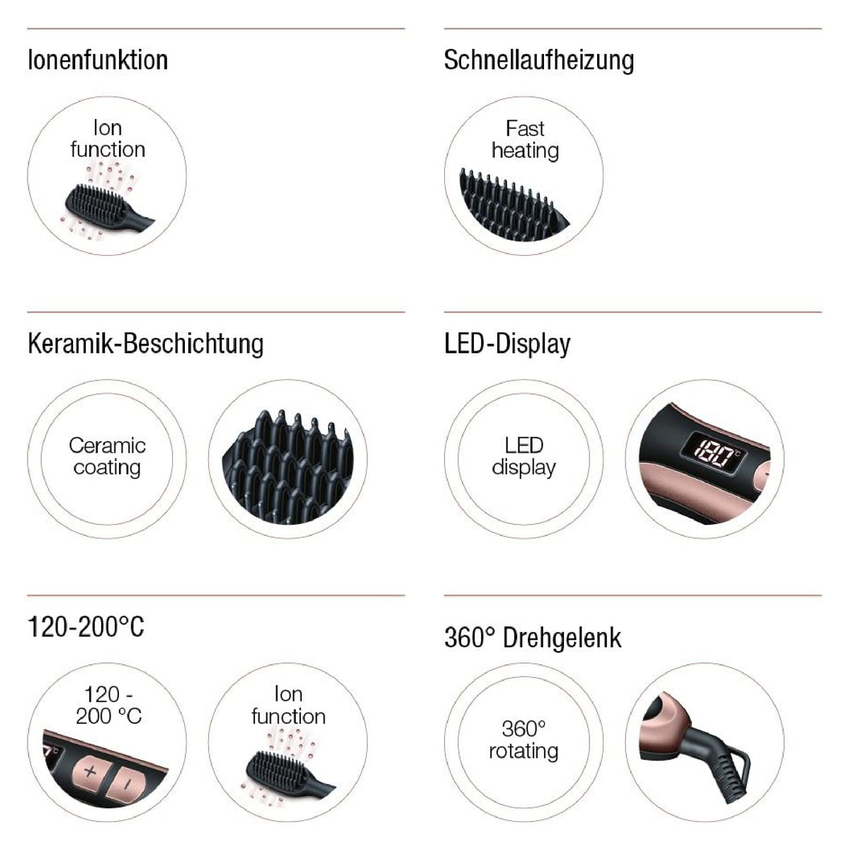 Beurer HS 60 Hair Straightening Brush