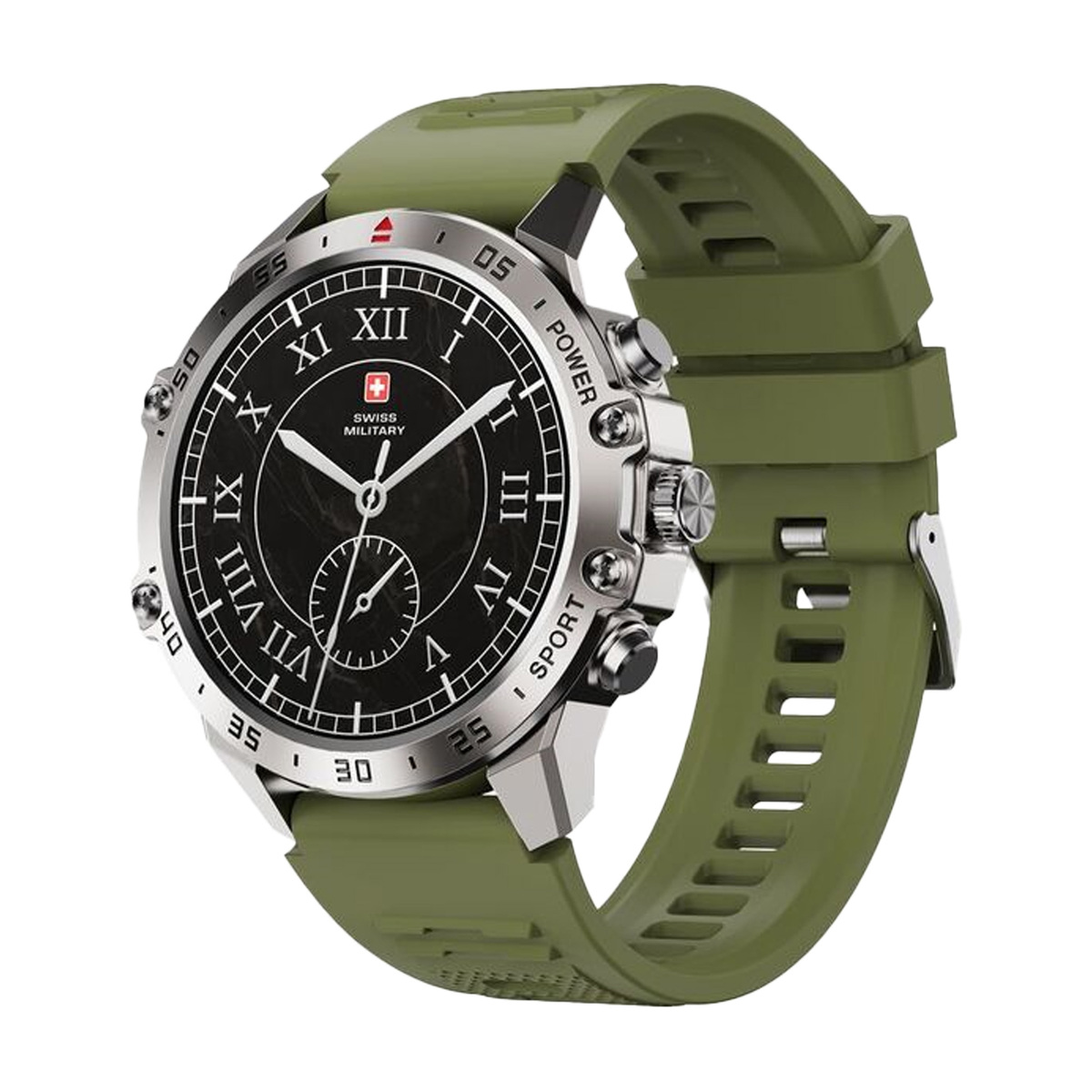 Swiss Military Smart Watch With Silicone Strap DOM 5 Green