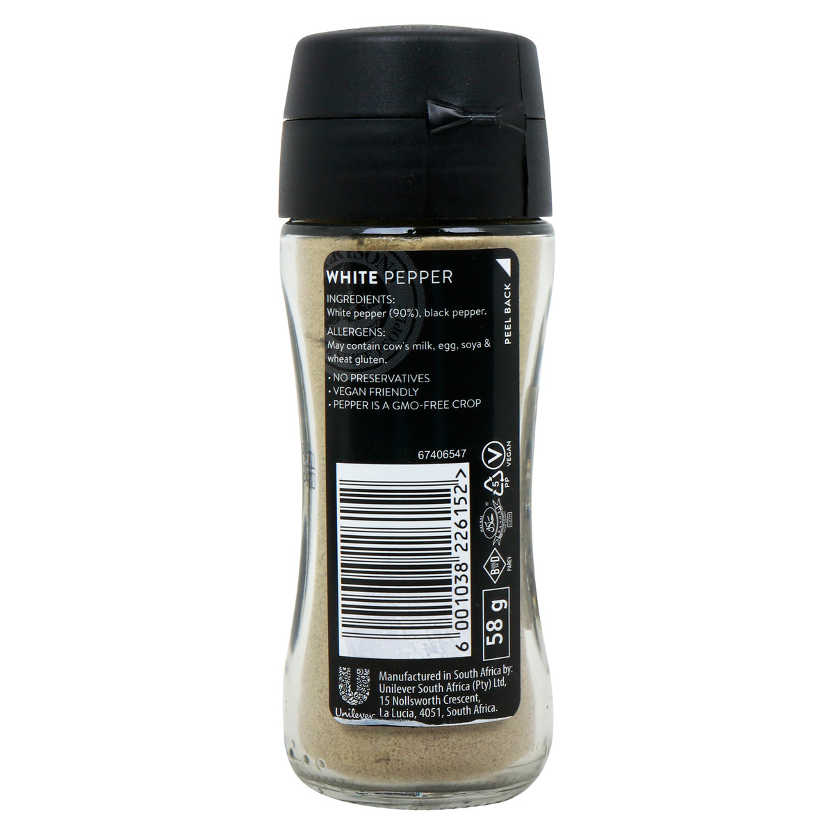 Robertsons White Pepper Powder 58 g