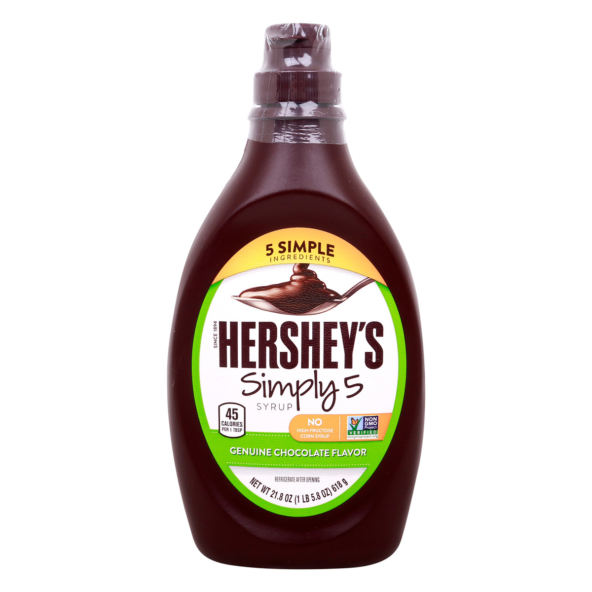 Hersheys Simply 5 Genuine Chocolate Flavor Syrup 618g