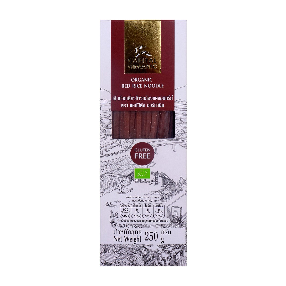 Capital Organic Red Rice Noodle, Gluten Free, 250 g