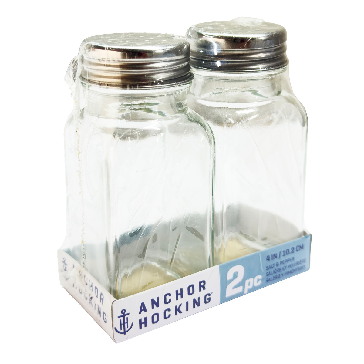 Anchor Hocking Salt & Pepper Glass Condiment Set, 2 pcs, 97430