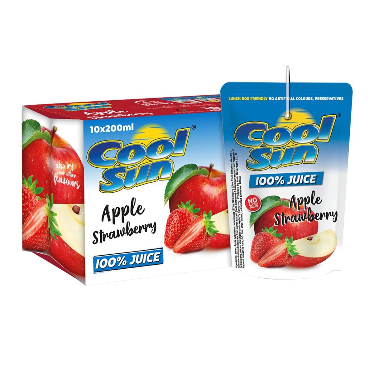 Cool Sun Apple Strawberry Juice Value Pack 10 x 200 ml