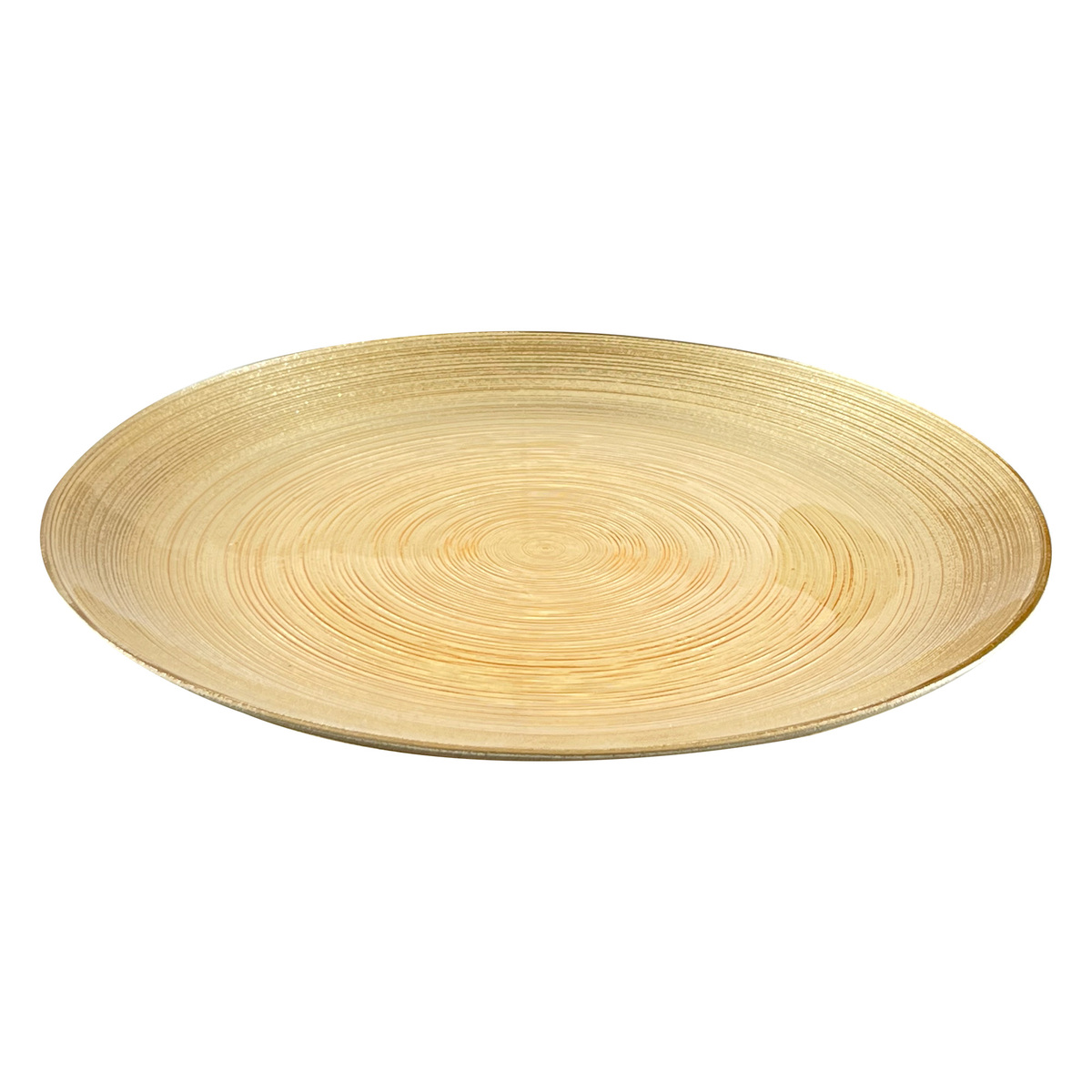 Glascom Decorative Serving Plate, 21 cm, Amber, ARES0553