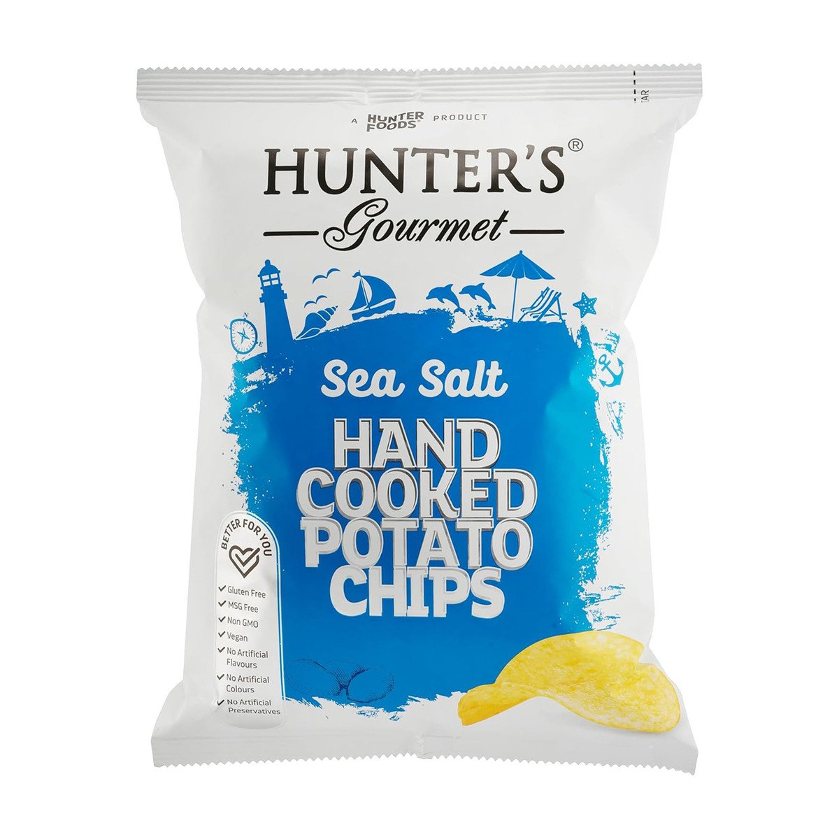 Hunter's Gourmet Sea Salt Hand Cooked Potato Chips Value Pack 2 x 125 g