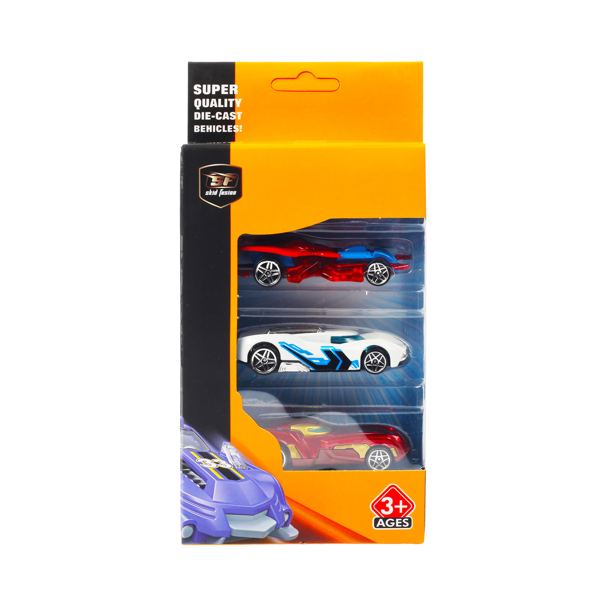 Skid Fusion Die Cast Cars 3pcs 8635