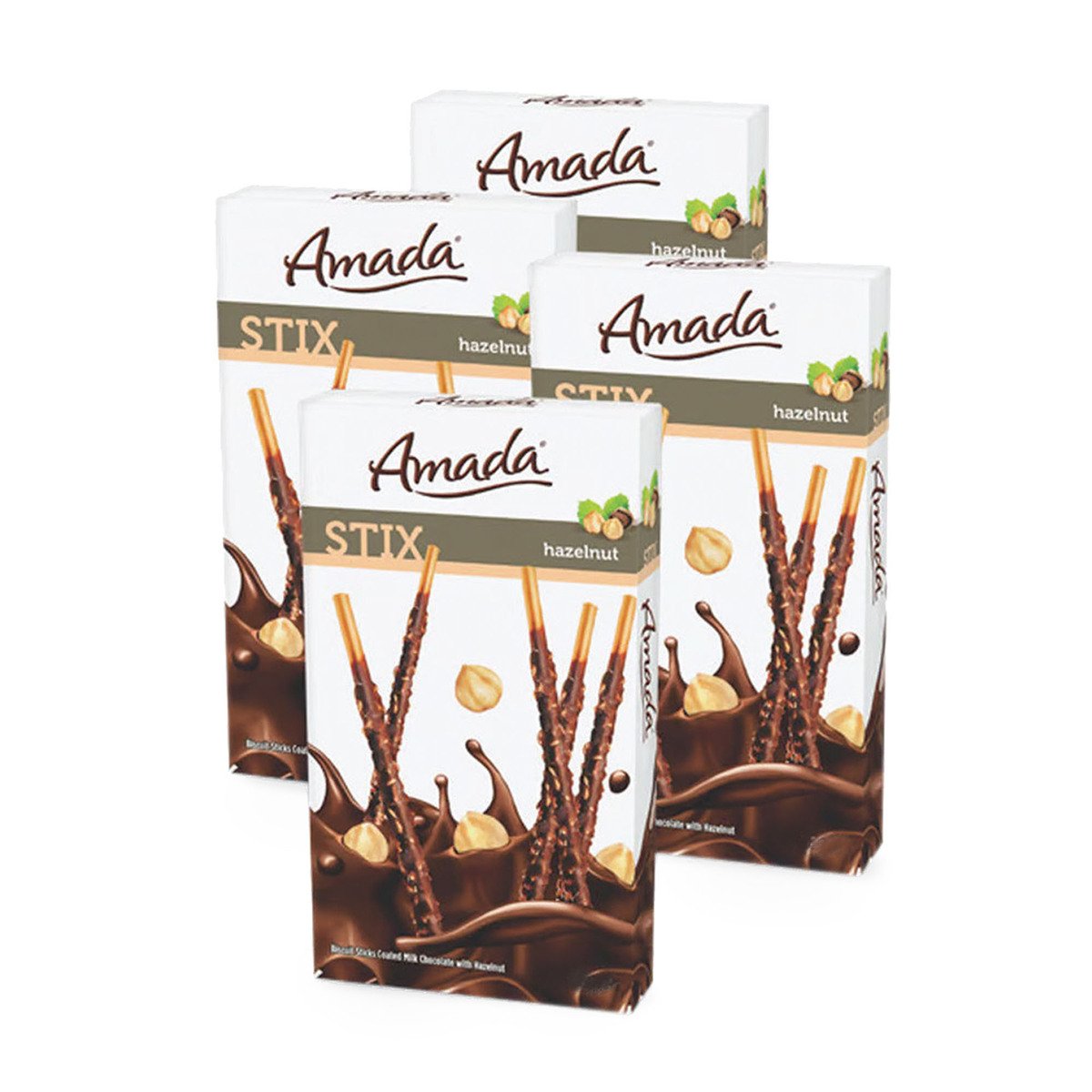 Amada Hazelnut Stick Value Pack 4 x 40 g