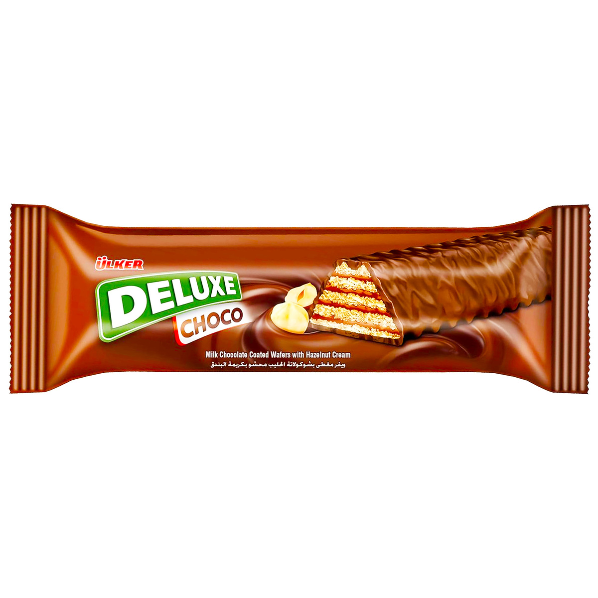 Ulker Deluxe Milk Chocolate Wafers with Hazelnut Cream 28 g