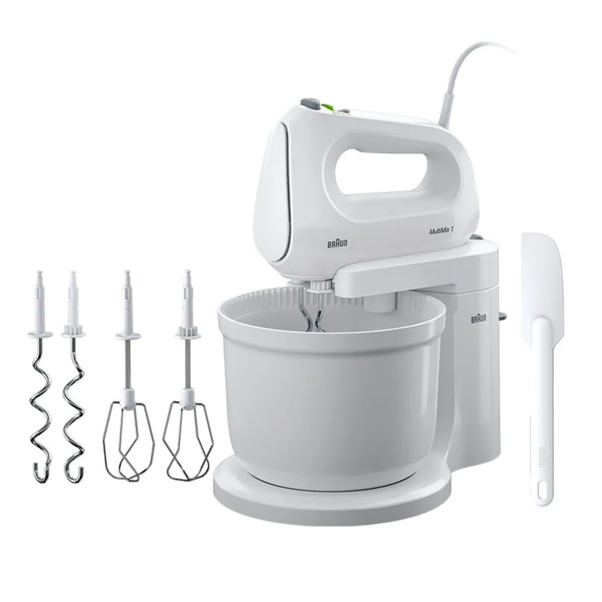 Braun Hand Mixer with Bowl, 400W, White, HM1070WH