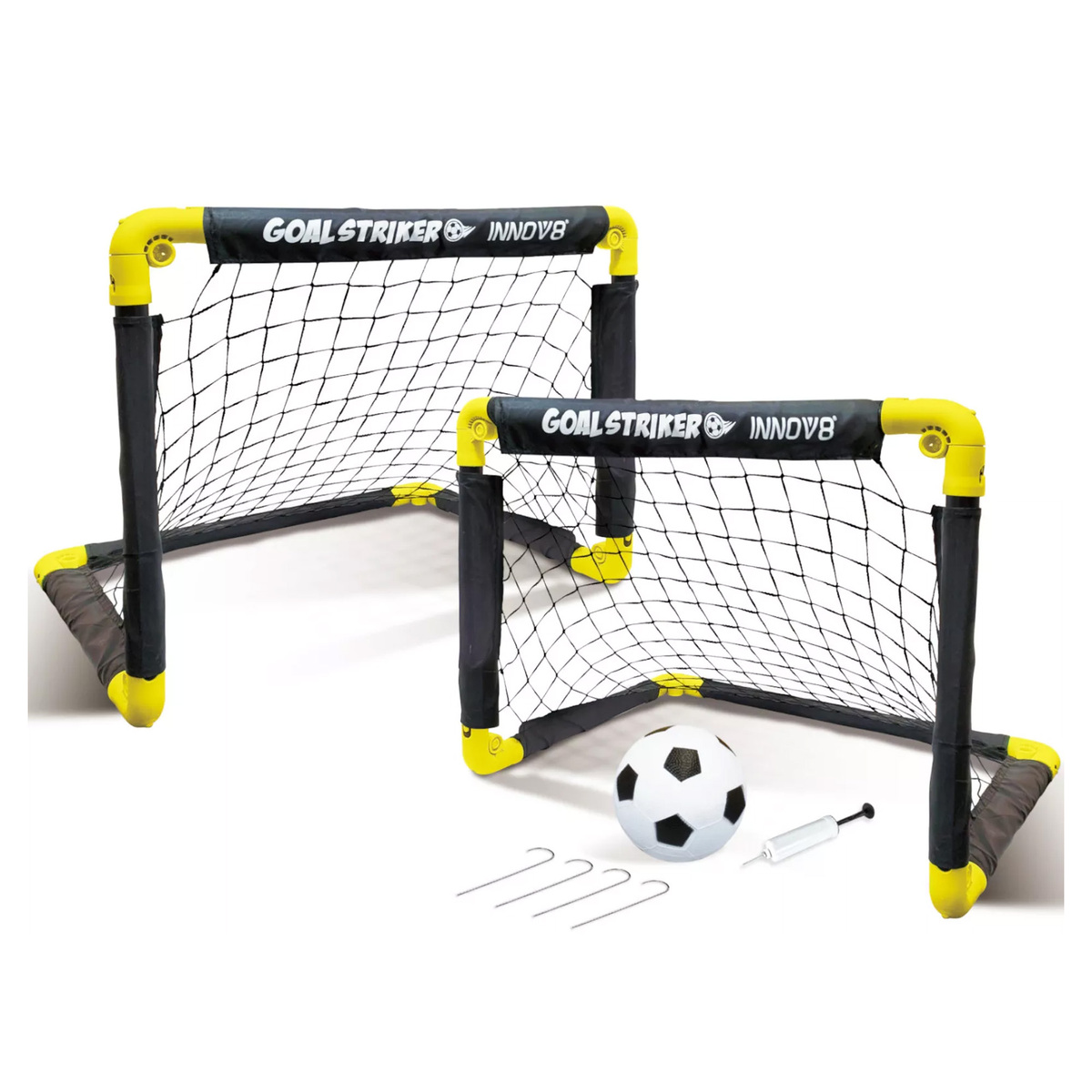 Hostful Folding Double Mini Soccer Goal Set With Ball and Pump  65908