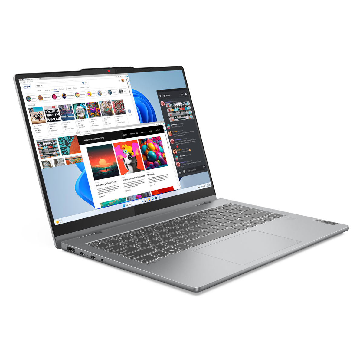 Lenovo IdeaPad 5, 2 in 1 Convertible Laptop, 14" WUXGA Touch Display, Intel Core i5-13420H Processor, 16 GB RAM, 512 GB SSD Storage, Windows 11 Home, Grey, 83KX002SAX