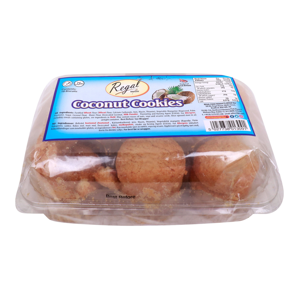 Regal Bakery Coconut Cookies 340 g