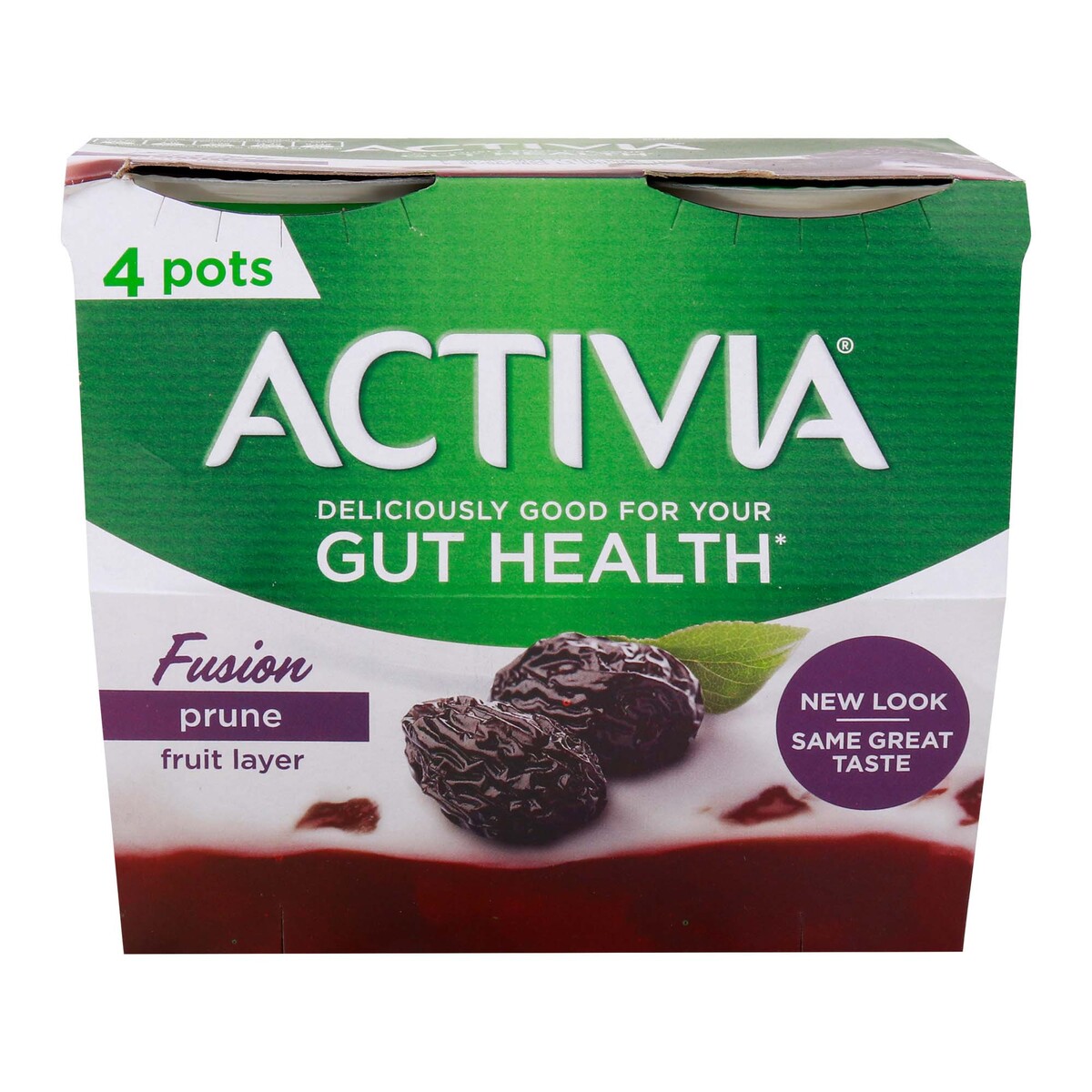 Danone Activia Fusion Prune Fruit Layer Yogurt 4 x 120 g