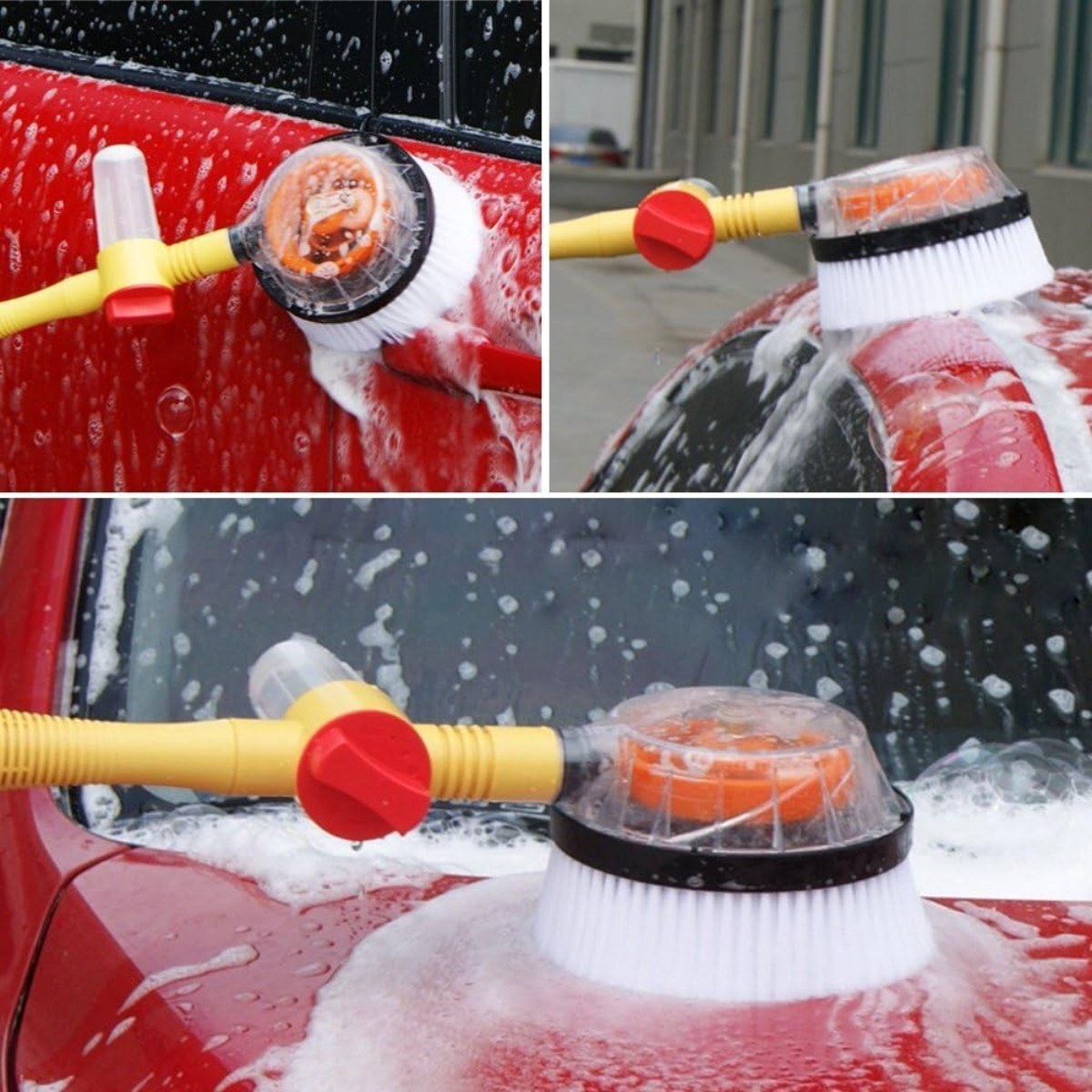 Automate 360 Degree Rotating Foam Automatic Car Wash Cleaning Brush Kit PLY1