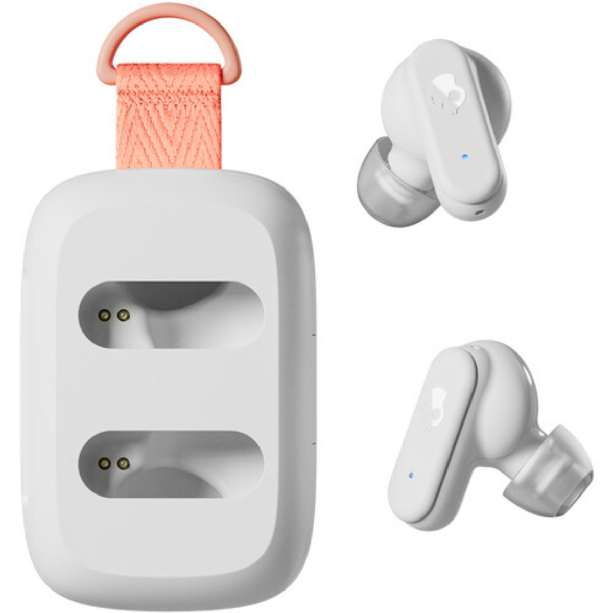 Skullcandy Dime 3 True Wireless Earbuds, Bone Orange Glow, DIME3-R951